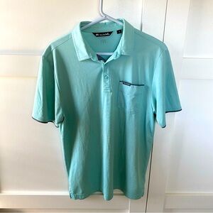 Travis Mathew Mint Green Men's Polo Shirt